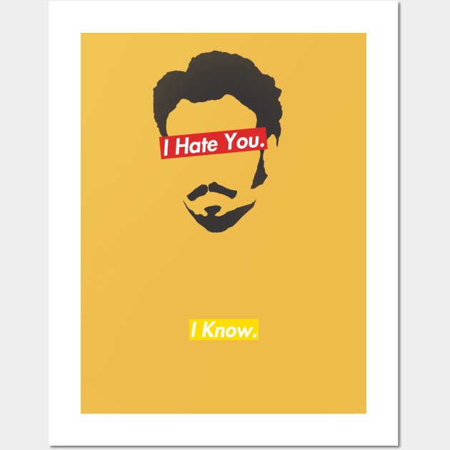 I Hate You. I Know. Han and Lando Design Wall Art by starwarsinsightstore